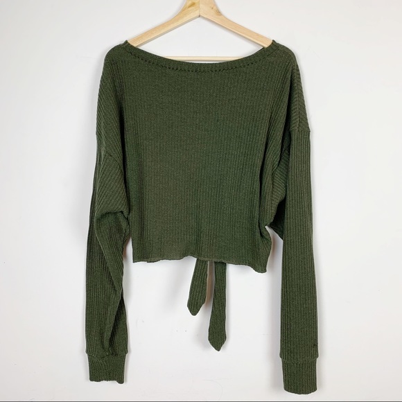 Super cute Ribbed Loose Fit Oversized Shirt w/ties - Picture 7 of 8